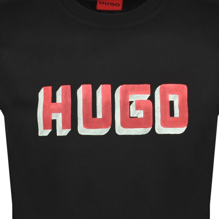 HUGO Daqerio Crew Neck Short Sleeve T Shirt Black